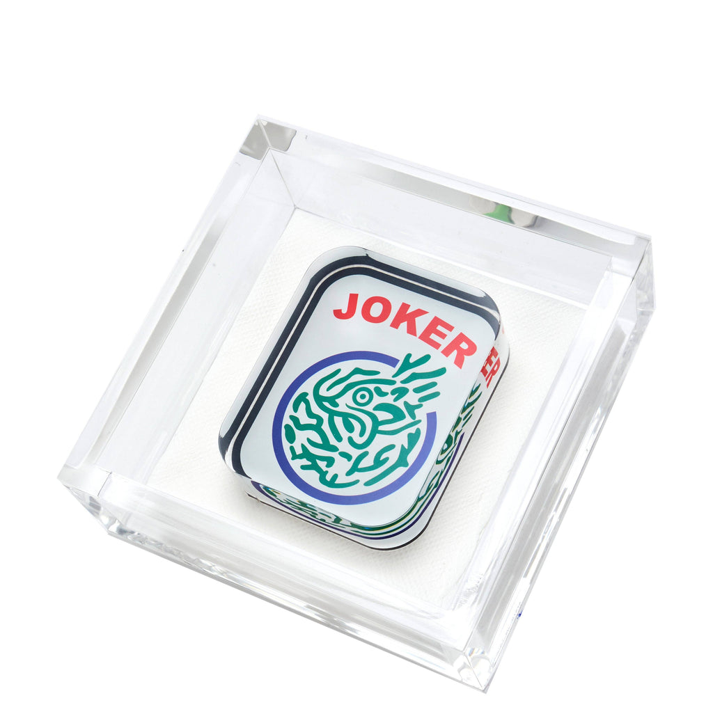 Mahjong Joker Acrylic Cocktail Napkin Holder