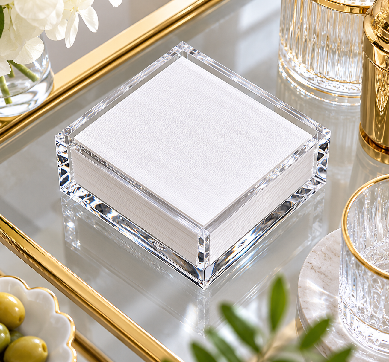 Clear Acrylic Cocktail Napkin Holder