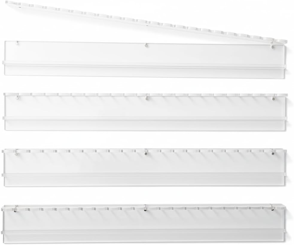 Luxury Clear Arcylic Scalloped Racks & Pushers - Set of 4