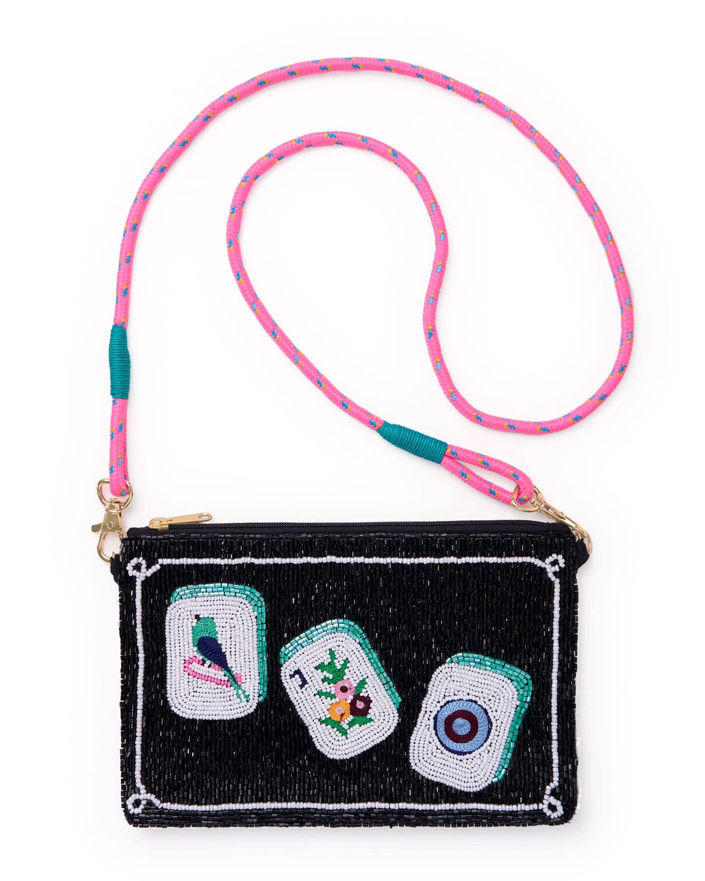 Leila Mahjong Seed Bead Clutch