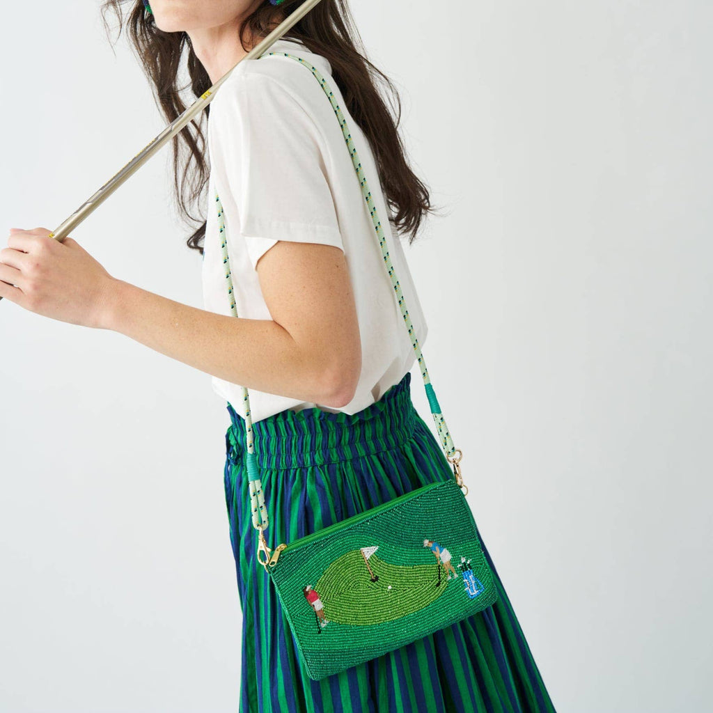 Leila Golf Seed Bead Clutch