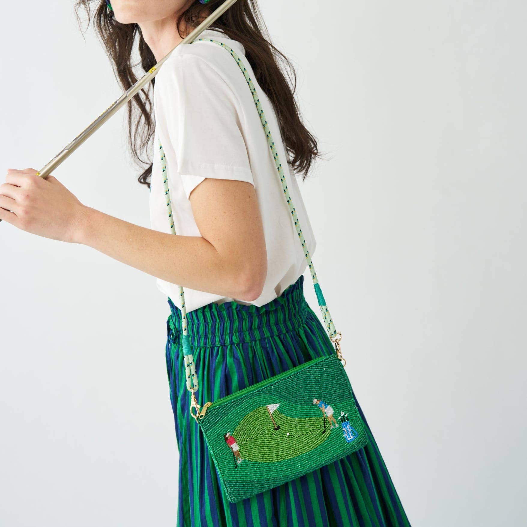 Leila Golf Seed Bead Clutch
