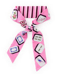 Camile Skinny Scarf Mahjong Print