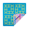 Electric Blue Trellis Double-Sided Travel Mahjong Mat