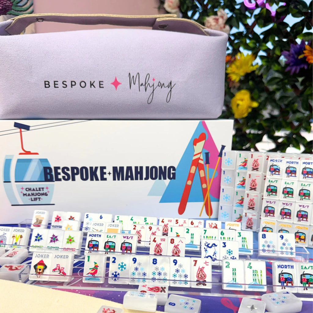 Bespoke The Chalet Travel Mahjong Kit – Frosty Pearl White