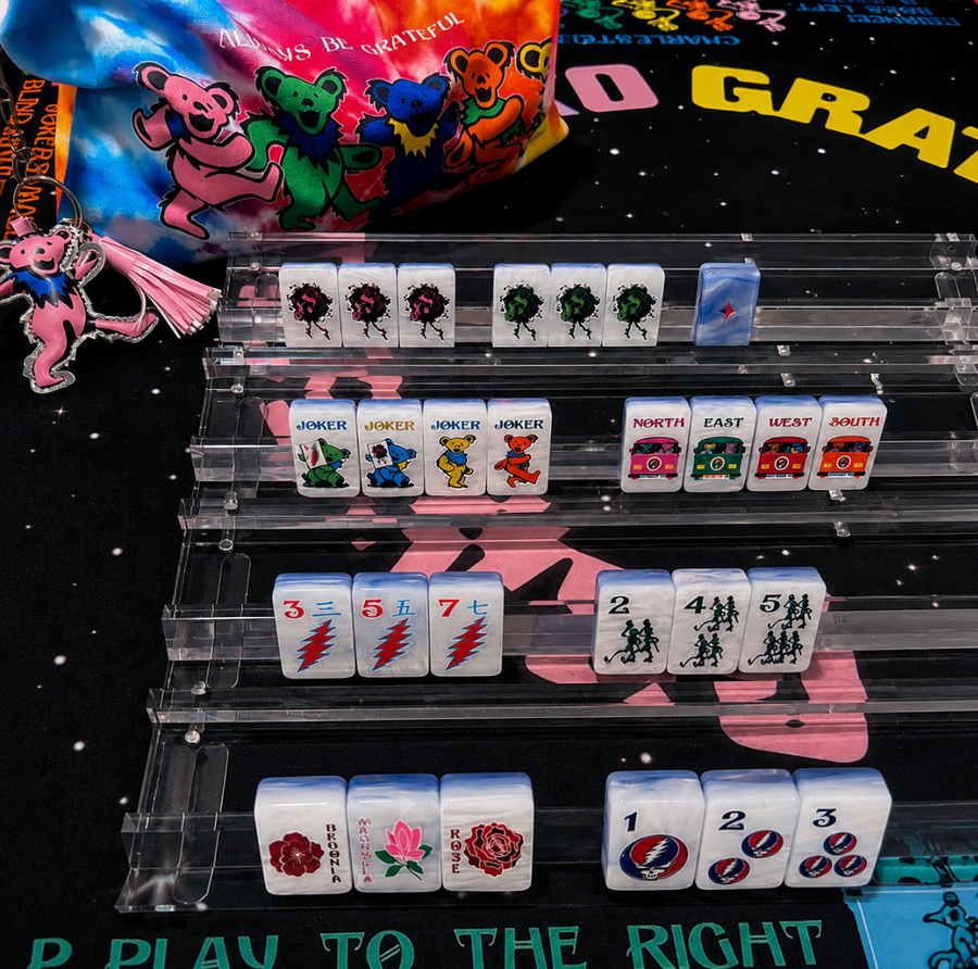 Grateful Dead x Bespoke Mahjong - STEALIE BLUE TIE DYE PEARL