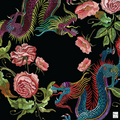 Year of the Dragon Mat - Black
