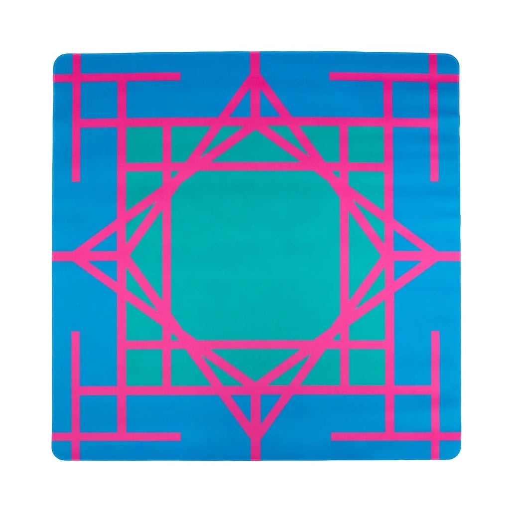 Teal Garden Double-Sided Travel Mahjong Mat