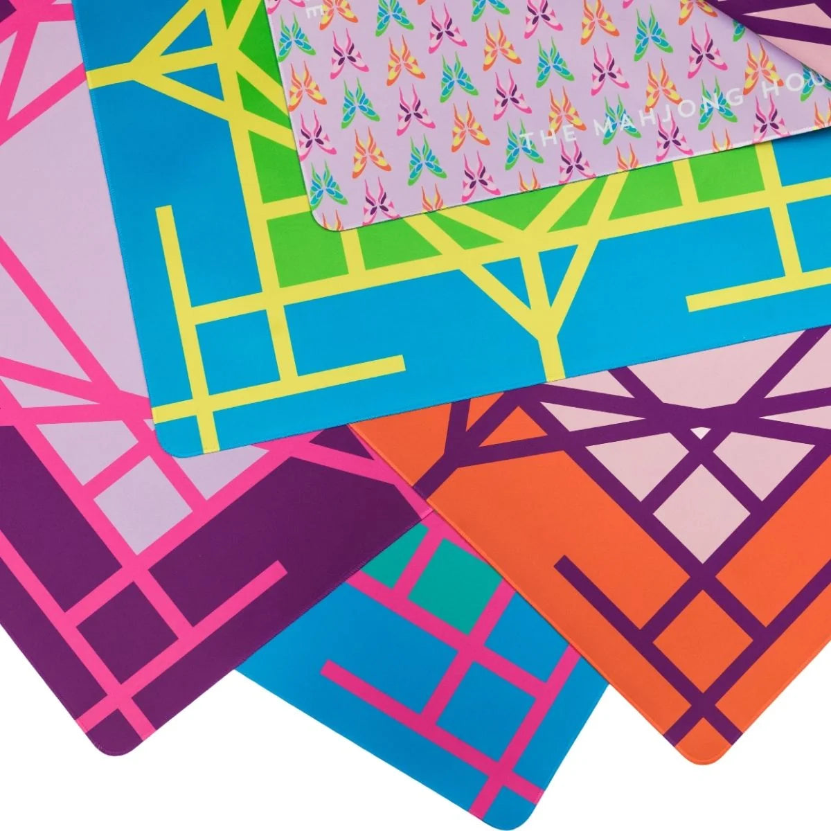 Teal Garden Double-Sided Travel Mahjong Mat