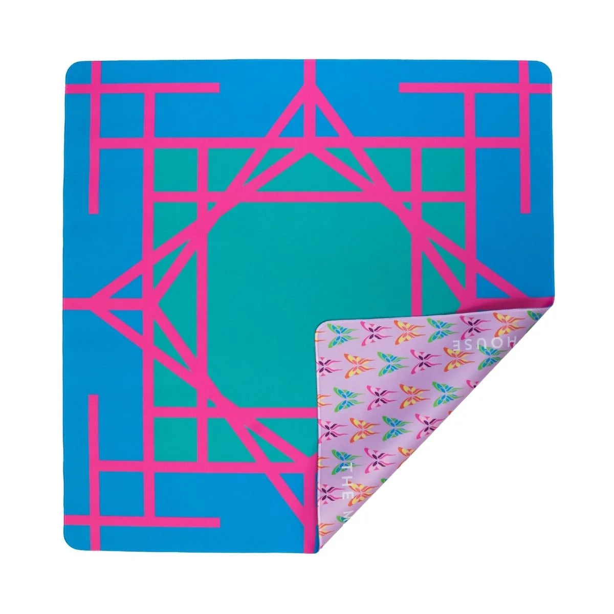 Teal Garden Double-Sided Travel Mahjong Mat