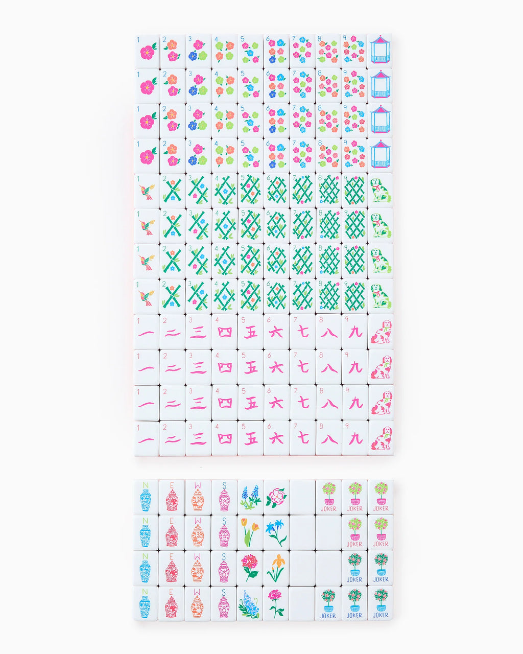 Sunset Mahjong Tiles
