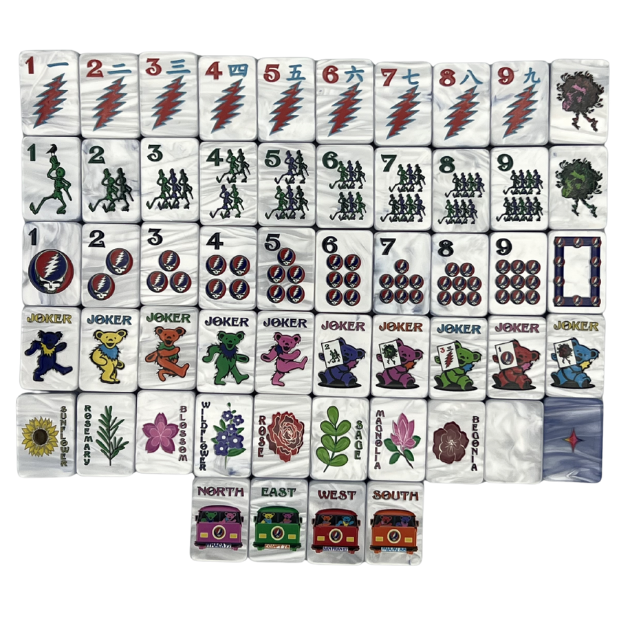 Grateful Dead x Bespoke Mahjong - STEALIE BLUE TIE DYE PEARL