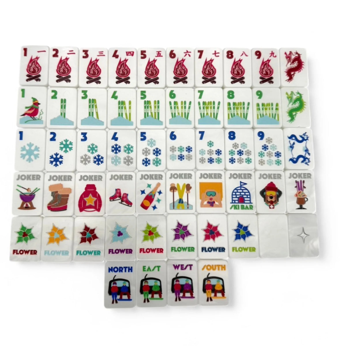 Bespoke The Chalet Travel Mahjong Kit – Frosty Pearl White