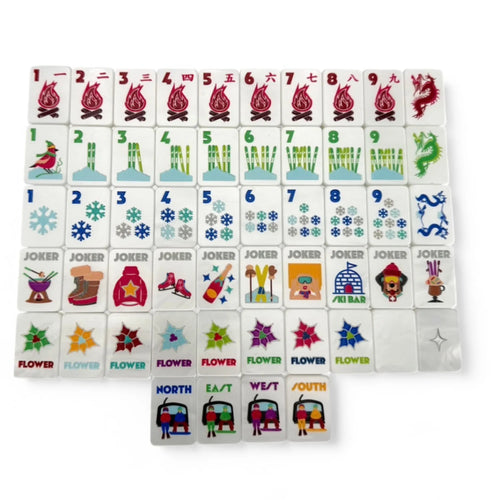 Bespoke The Chalet Travel Mahjong Kit – Frosty Pearl White