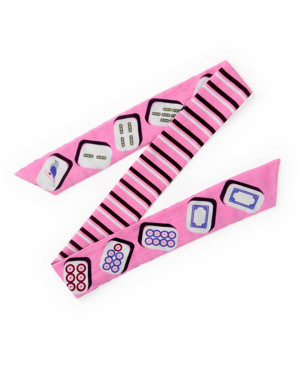 Camile Skinny Scarf Mahjong Print