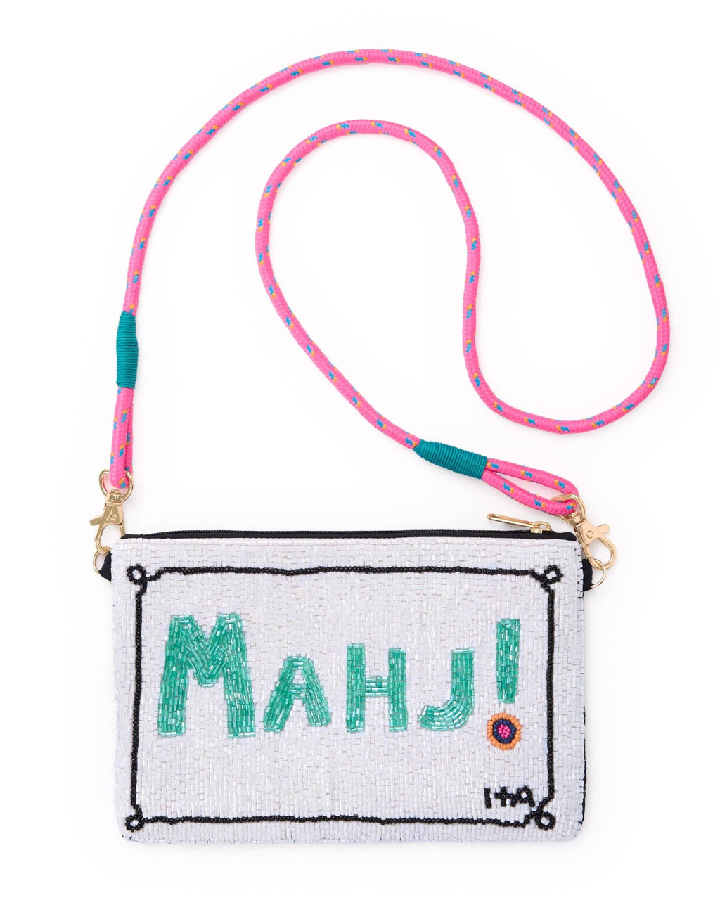 Leila Mahjong Seed Bead Clutch