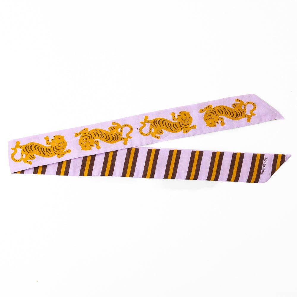 Camile Skinny Scarf - Tiger Print