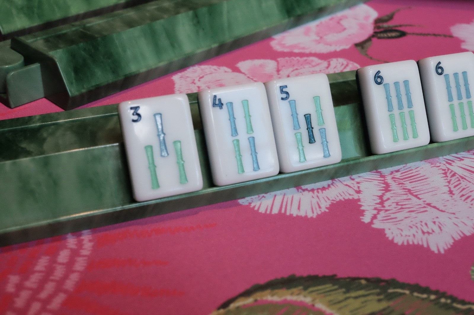 Green Marble Acrylic Racks & Pushers - Set of 4